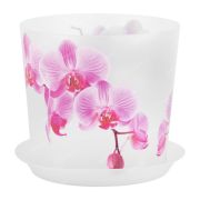 Кашпо ДЕКО 2,4л 160мм Орхидея с подставкой М-пластика