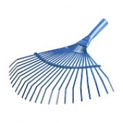 Грабли веерные пластинчатые метал.порош.окр. без черенка ГВ-Л (20шт) Инструм-Агро