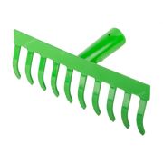 Грабли с прямыми зубьями ГП-10 без черенка, зеленый (10шт) Волжский Сад