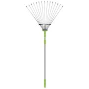 Грабли веерные, 15 зубьев, раздвижные 200-600 мм, телескопический черенок 785-1620 мм 0231-6 ЦИ