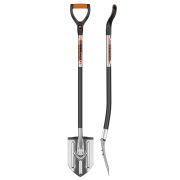 Лопата штыковая 180х275х1230 мм, зазубренная грань, алюминиевый черенок 0737 FINLAND