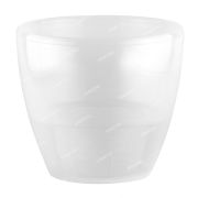 Горшок Деко Твин 1,5л 14*14*12,5 прозрачный с дренажной системой  (36шт) Сантино